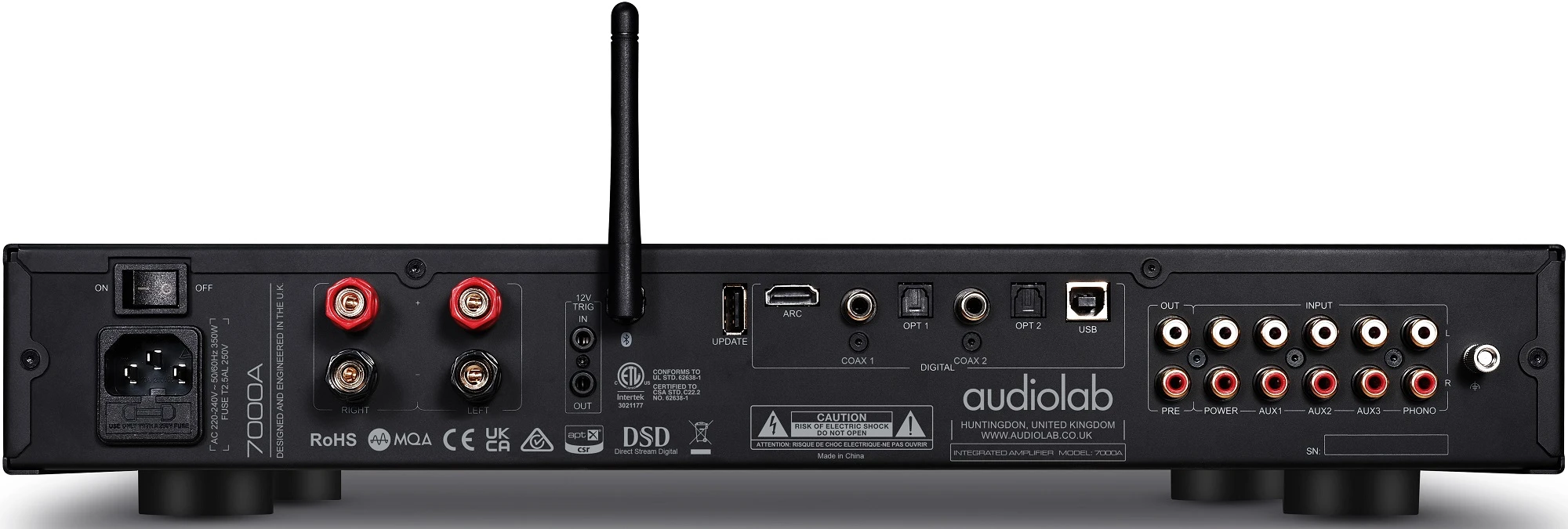 Audiolab 7000A Stereo Integrated Amp / Bluetooth DAC (Black) 4 Audiolab 7000A Stereo Integrated Amp / Bluetooth DAC (Black) - Image 2