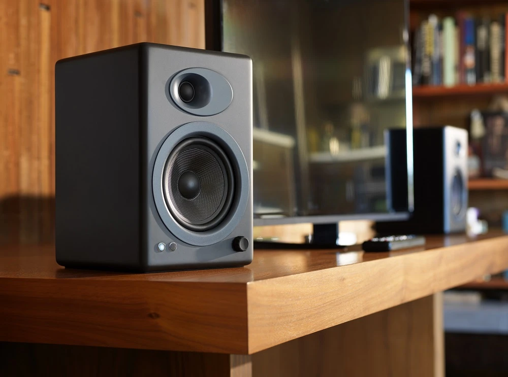 Audioengine A5+ Classic Powered Bookshelf Speakers (Satin Black) 4 Audioengine A5+ Classic Powered Bookshelf Speakers (Satin Black) - Image 2