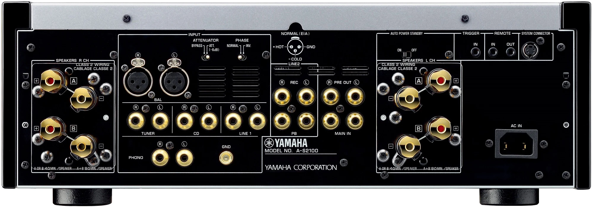 Yamaha A-S2100 Integrated Amplifier (Silver) 4 Yamaha A-S2100 Integrated Amplifier (Silver) - Image 2