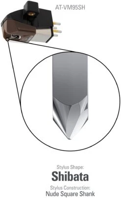 Audio-Technica AT-VM95SH Dual Moving Magnet Cartridge With Shibata Stylus 8 Audio-Technica AT-VM95SH Dual Moving Magnet Cartridge With Shibata Stylus -Gallo Acoustics shop ATVM95SH2