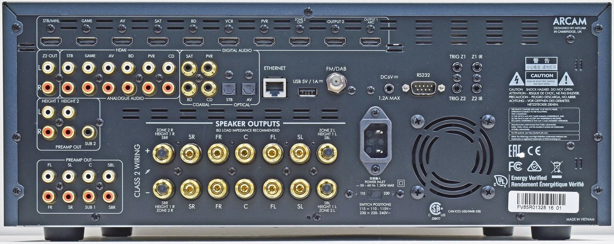 ARCAM AVR850 840-watt 7-ch ATMOS/IMAX/DIRAC Dual-zone Receiver 5 ARCAM AVR850 840-watt 7-ch ATMOS/IMAX/DIRAC Dual-zone Receiver - Image 3