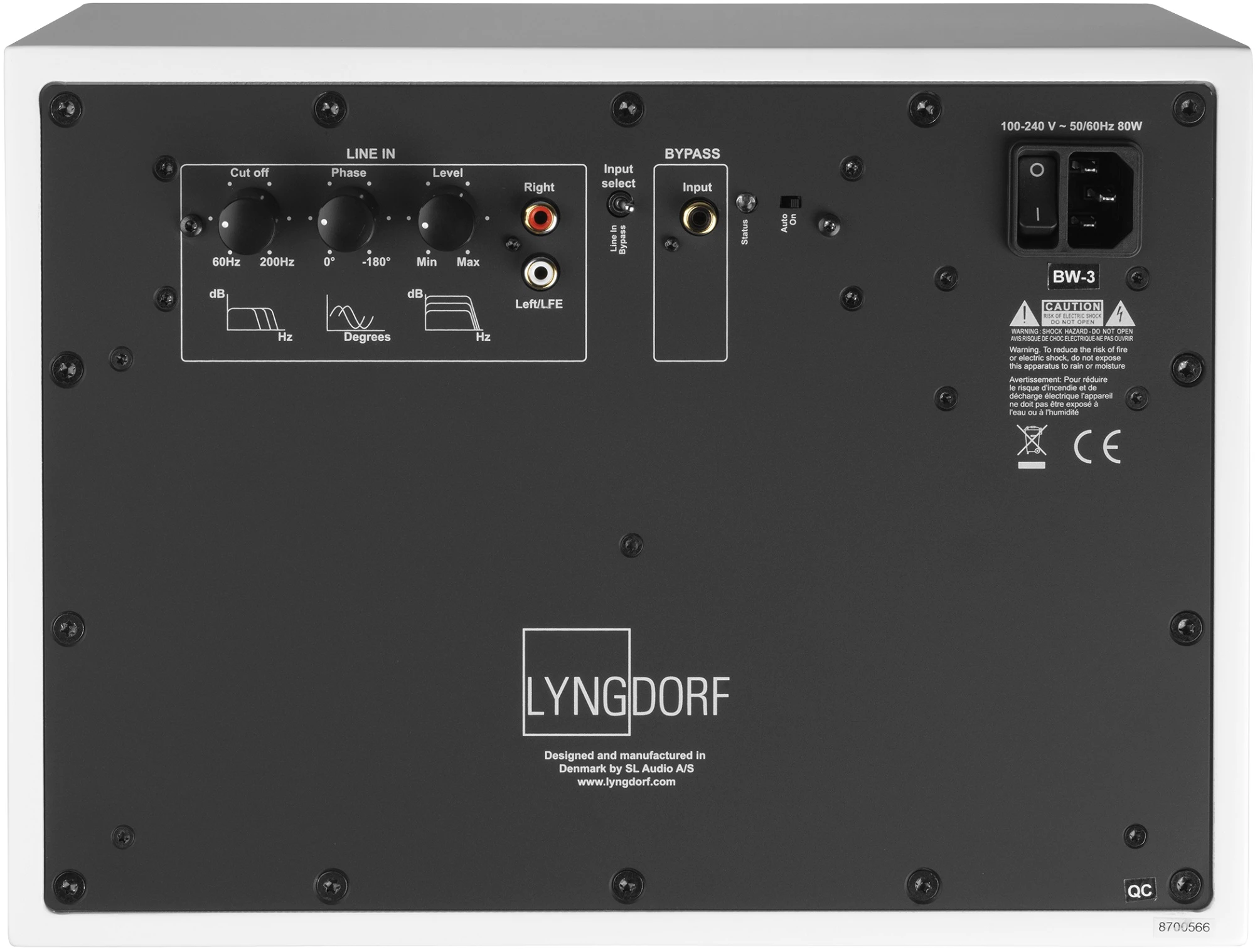 Lyngdorf BW-3 Active High Bandwidth Subwoofer (Matte White) 7 Lyngdorf BW-3 Active High Bandwidth Subwoofer (Matte White) - Image 5