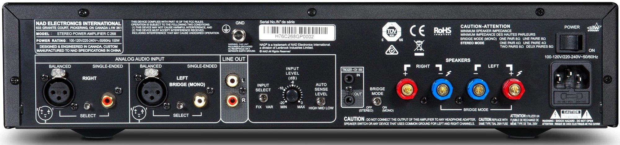 NAD C 268 Stereo Power Amplifier 4 NAD C 268 Stereo Power Amplifier - Image 2