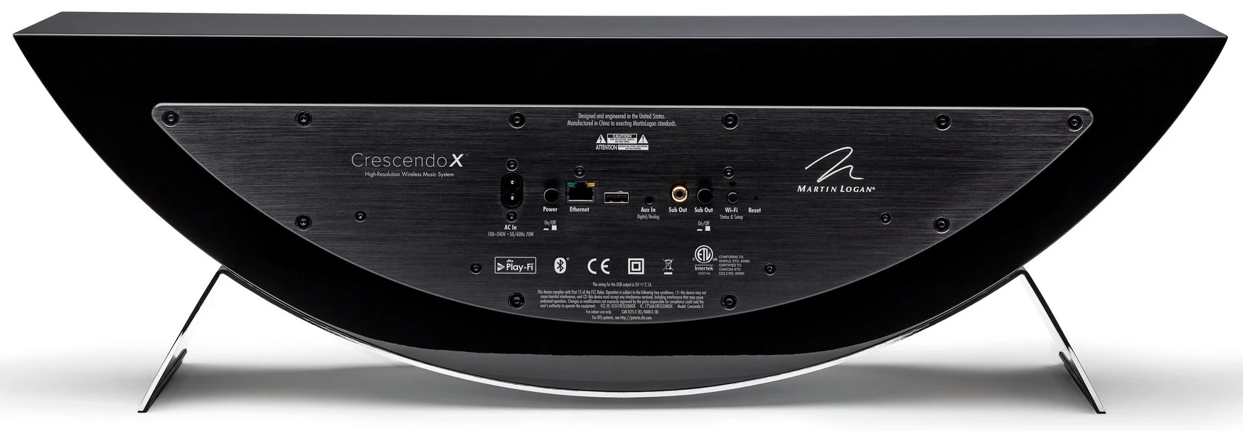 MartinLogan Crescendo X Premium Wireless Speaker System - Gloss Black 5 MartinLogan Crescendo X Premium Wireless Speaker System - Gloss Black - Image 3