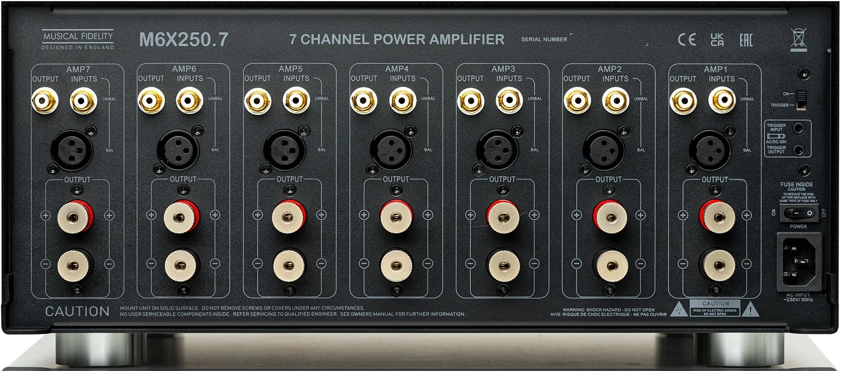 Musical Fidelity M6x 250.7 7-Channel Class A/B Power Amplifier (Black) 4 Musical Fidelity M6x 250.7 7-Channel Class A/B Power Amplifier (Black) - Image 2