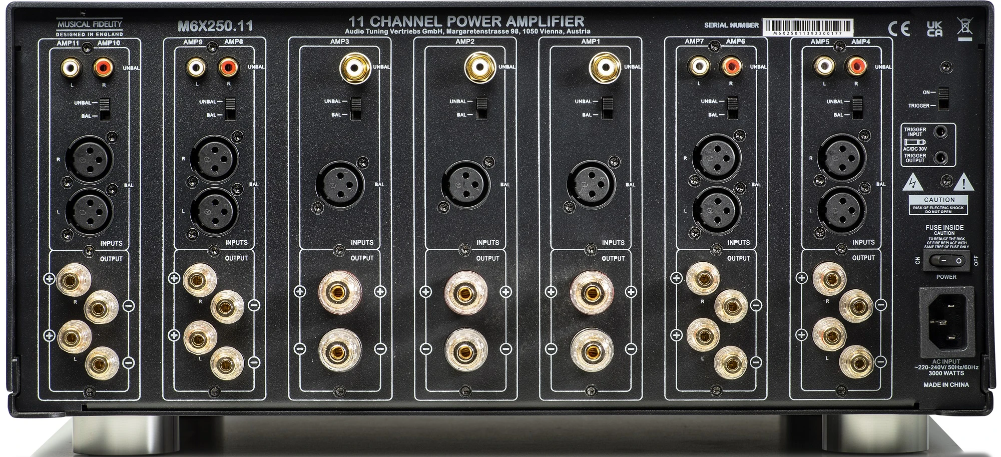 Musical Fidelity M6x 250.11 11-Channel Class A/B Power Amplifier (Black) 6 Musical Fidelity M6x 250.11 11-Channel Class A/B Power Amplifier (Black) - Image 4