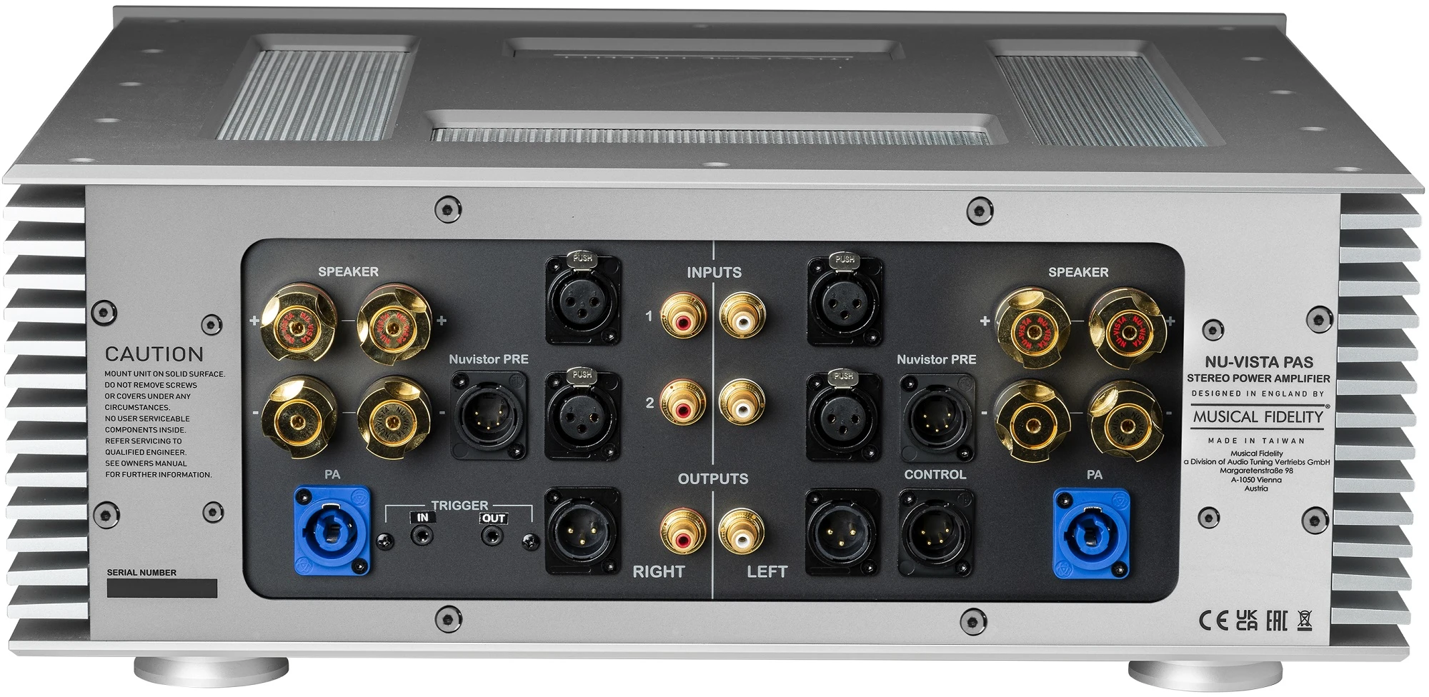 Musical Fidelity Nu-Vista PAS Balanced Stereo Power Amp With Separate Power Supply (Silver) 8 Musical Fidelity Nu-Vista PAS Balanced Stereo Power Amp With Separate Power Supply (Silver) - Image 6