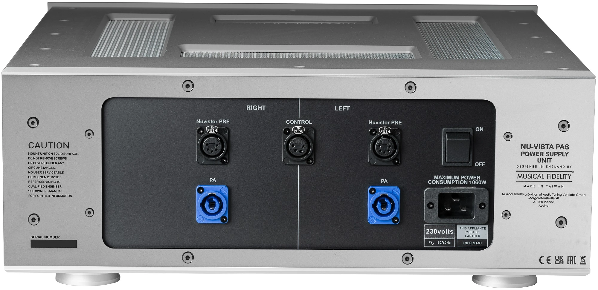 Musical Fidelity Nu-Vista PAS Balanced Stereo Power Amp With Separate Power Supply (Silver) 4 Musical Fidelity Nu-Vista PAS Balanced Stereo Power Amp With Separate Power Supply (Silver) - Image 2