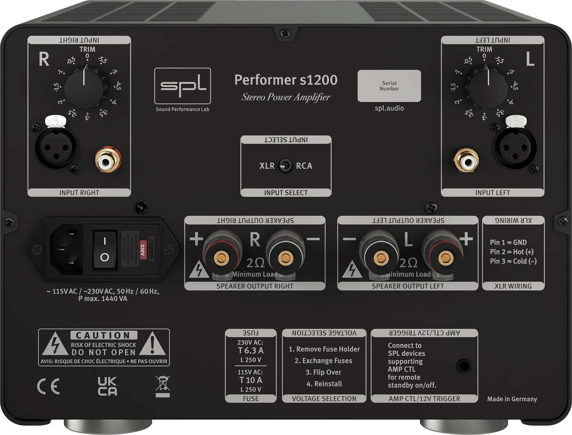 SPL Performer S1200 Stereo High Power Amplifier (Red) 4 SPL Performer S1200 Stereo High Power Amplifier (Red) - Image 2