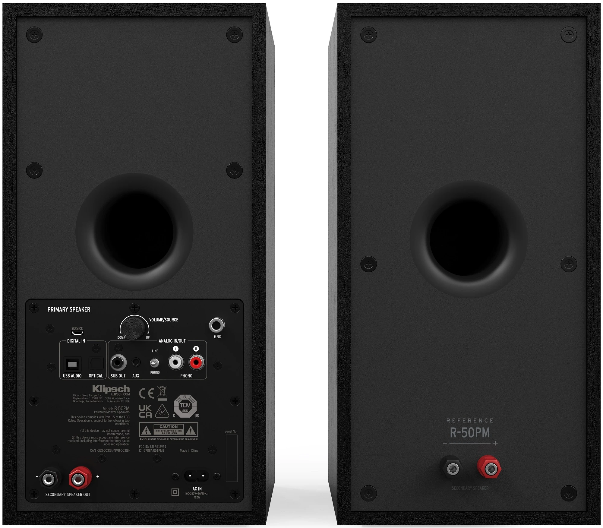 Klipsch R-50PM 5.25” Powered Bookshelf Speakers (PAIR) 7 Klipsch R-50PM 5.25” Powered Bookshelf Speakers (PAIR) - Image 5