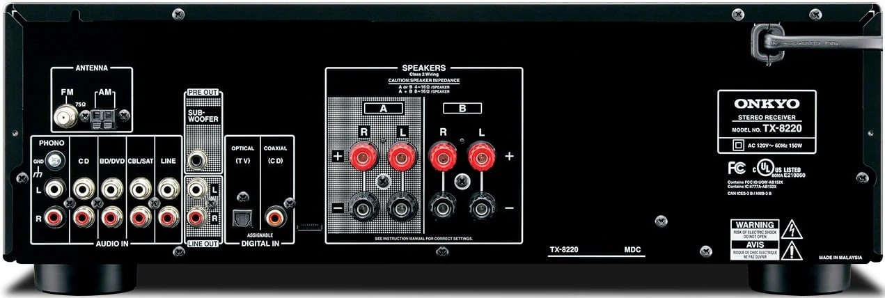 Onkyo TX-8220 Stereo Receiver With Built-In Bluetooth 4 Onkyo TX-8220 Stereo Receiver With Built-In Bluetooth - Image 2